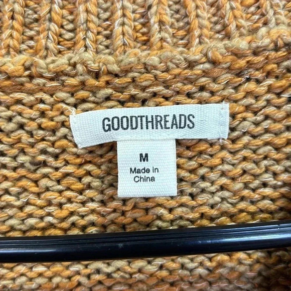 Goodthreads Chunky Cable knit cardigan,V-neck button down,camel marble color - Picture 11 of 12